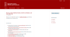 Desktop Screenshot of journal.transformativeworks.org